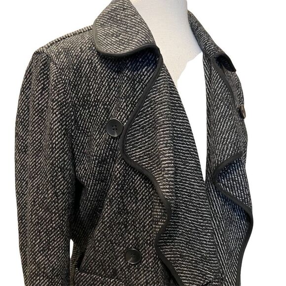 Lucky Brand Black & White Tweed Jacket size Large - Picture 1 of 8